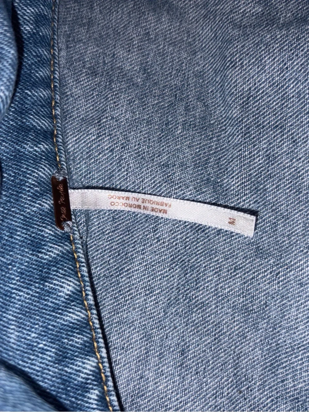 FREE PEOPLE Bedford Cropped Denim Jacket Sz med - Picture 10 of 14
